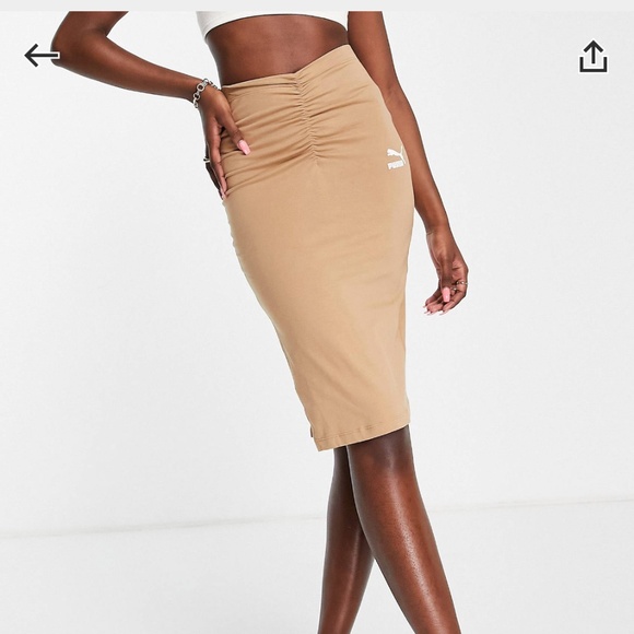 Puma Dresses & Skirts - puma ruched midi skirt